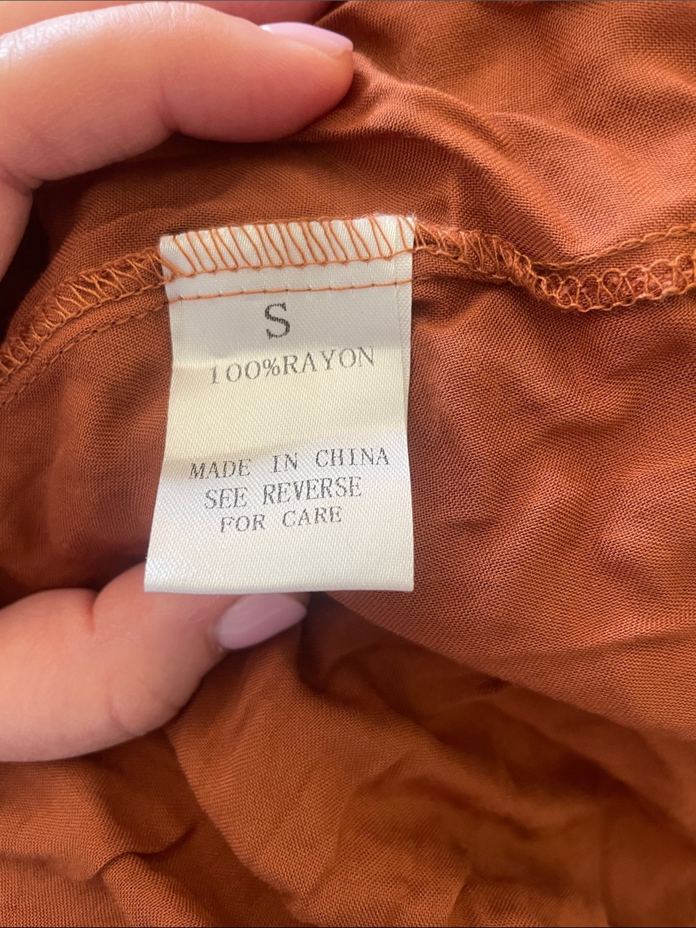 Wishlist Rust-Orange Midi Dress with Drawstring - Picture 4 of 6